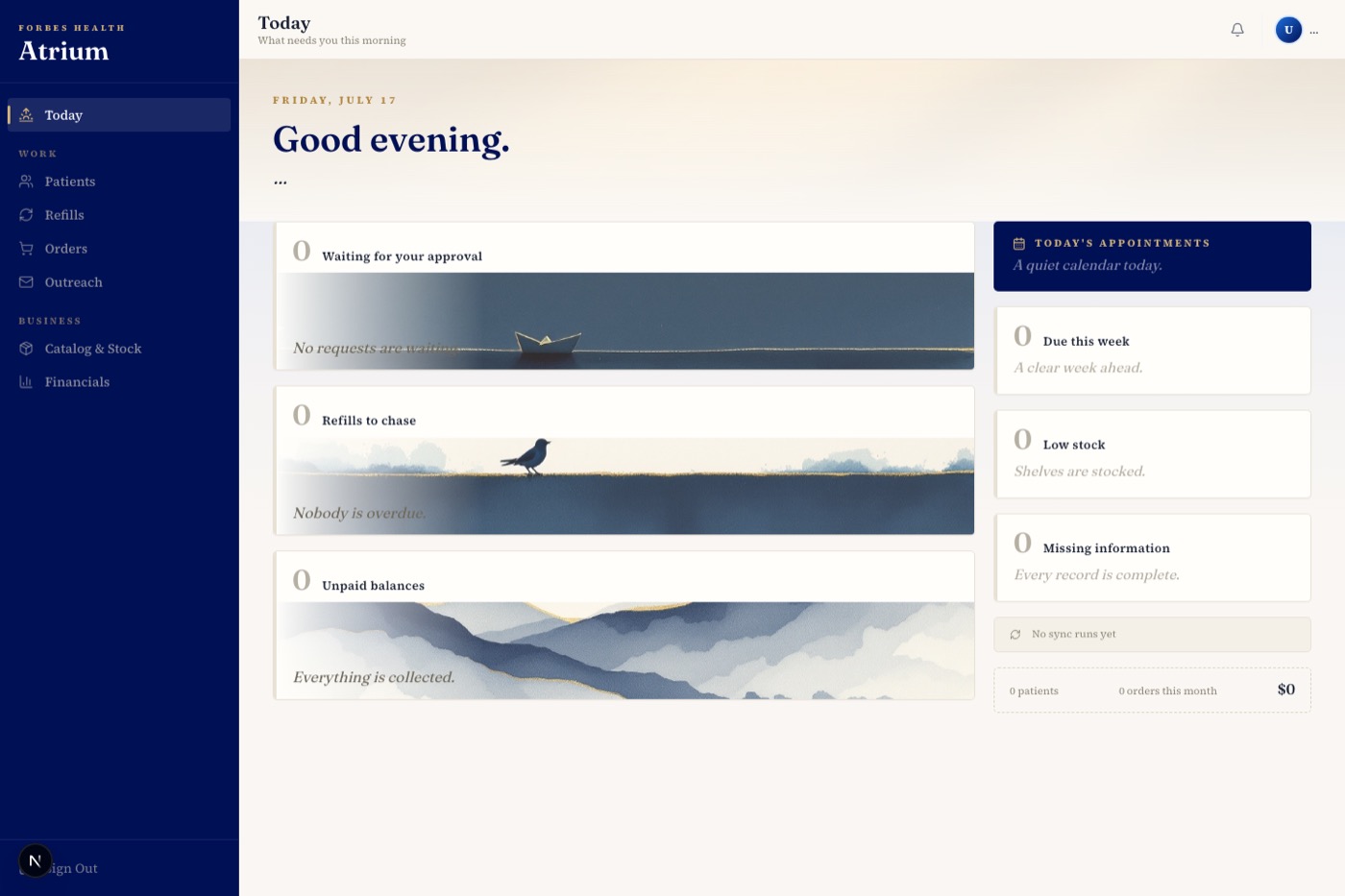Atrium clinical app