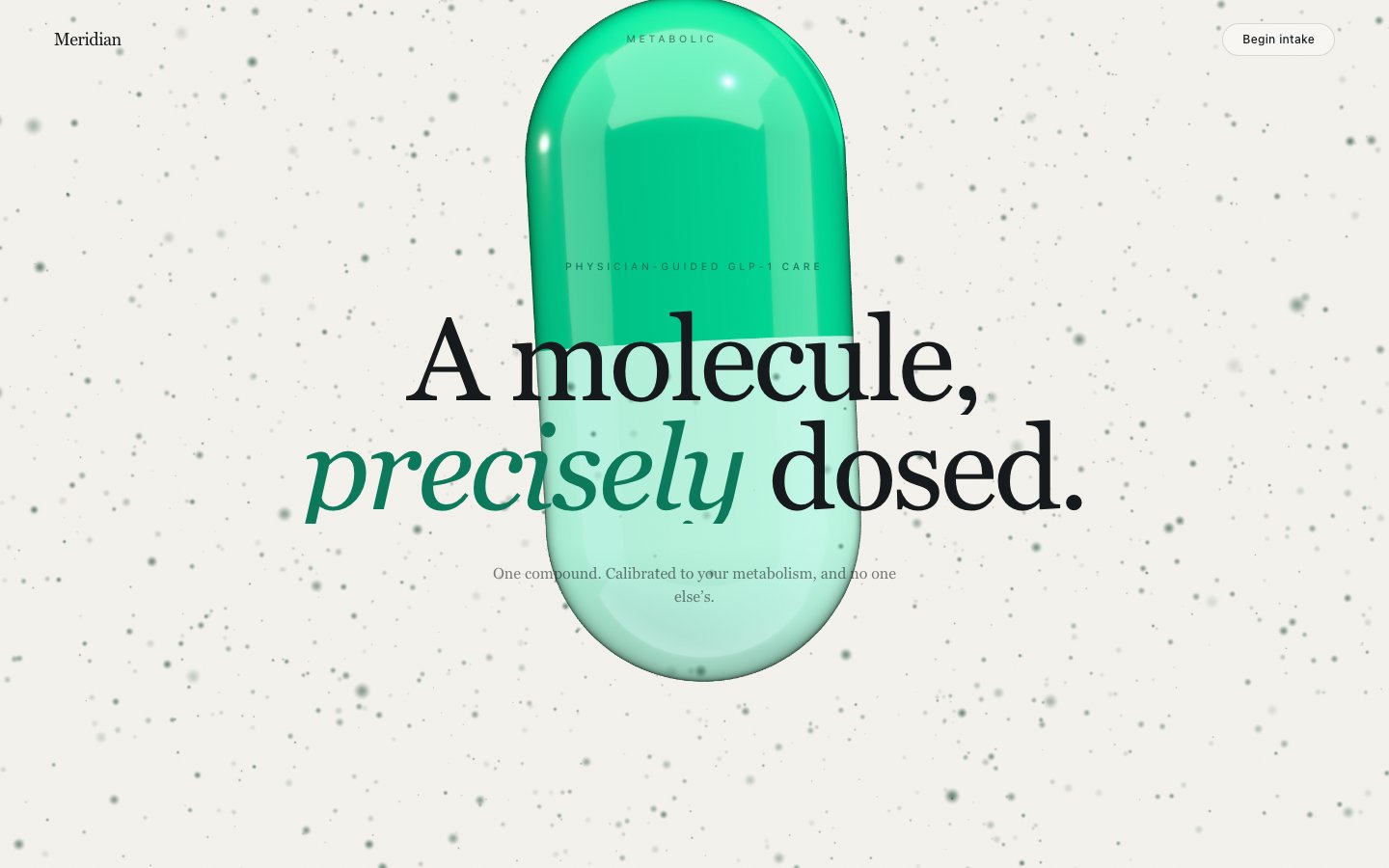 The pill site WebGL concept